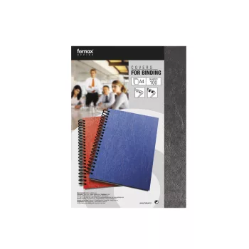   Spirál hátlap FORNAX A/4 250gr 1/100 matt (bőrhatású) fekete
