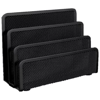 Fémhálós levéltartó háromrészes FORNAX, fekete