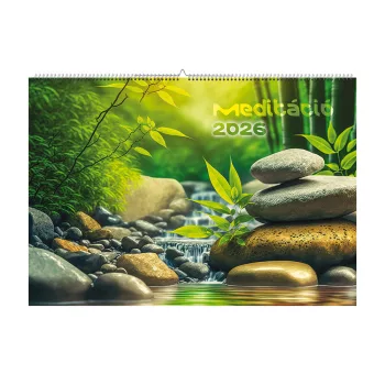 Falinaptár képes 460x320mm, Meditáció Realsystem 2026.