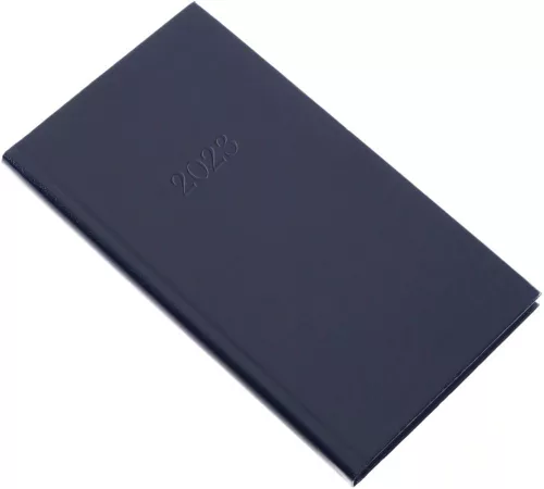 Zsebnaptár álló Standard, fehér lapokkal kék Realsystem 2025.