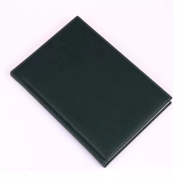   Határidőnapló Bolero B/5, napi krémszínű lapokkal zöld Realsystem 2026.