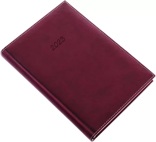 Határidőnapló Bolero A/5, napi krémszínű lapokkal barna Realsystem 2025.