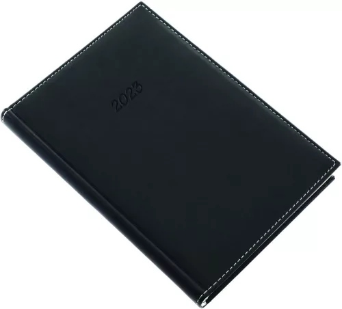 Határidőnapló Bolero A/5 napi, krémszínű lapokkal (fekete) 2025.