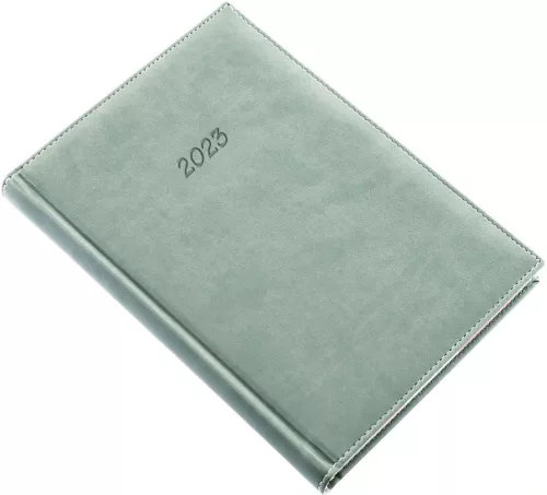 Határidőnapló Bolero A/5, napi krémszínű lapokkal szürke Realsystem 2025.