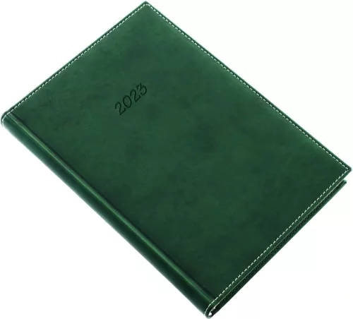 Határidőnapló Bolero A/5 napi, krémszínű lapokkal (zöld) 2024.