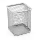 Fémhálós írószertartó pohár szögletes ezüst
