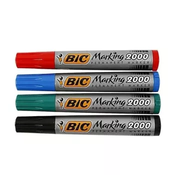   Marker -8209153- Marking 2000 Perm. Kerek hegy fekete BIC 12db/dob