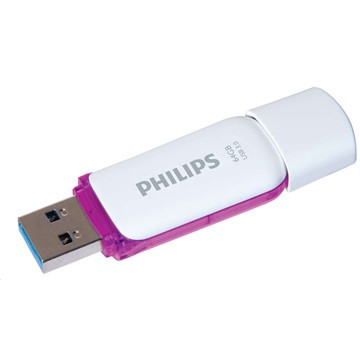 Pendrive USB 3.0  64GB Snow Edition PHILIPS  fehér-lila