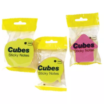   Jegyzettömb GLN öntapadós, 70x70 mm, 200 lap" Alma"