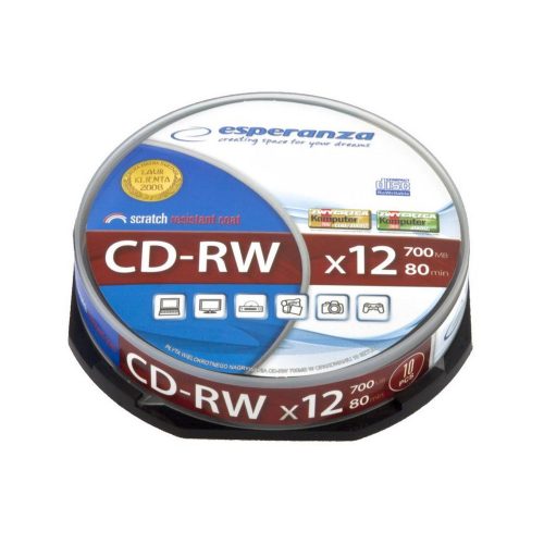 CD-RW újraírható lemez 700mb 12x ESPERANZA
