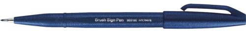 Ecsettoll kalligrafikus hajlékony hegyű SES15C-CAX Pentel Brush Sign Pen tengerkék 