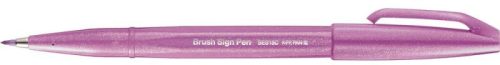 Ecsettoll kalligrafikus hajlékony hegyű SES15C-P2X Pentel Brush Sign Pen mályva