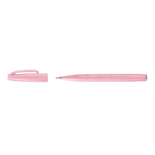Ecsettoll kalligrafikus hajlékony hegyű SES15C-P3X Pentel Brush Sign Pen világos  pink