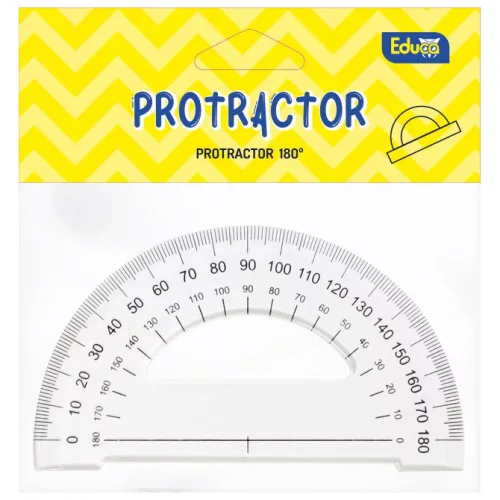 Szögmérő EDUCA 180 fokos, felakaszható tasakban