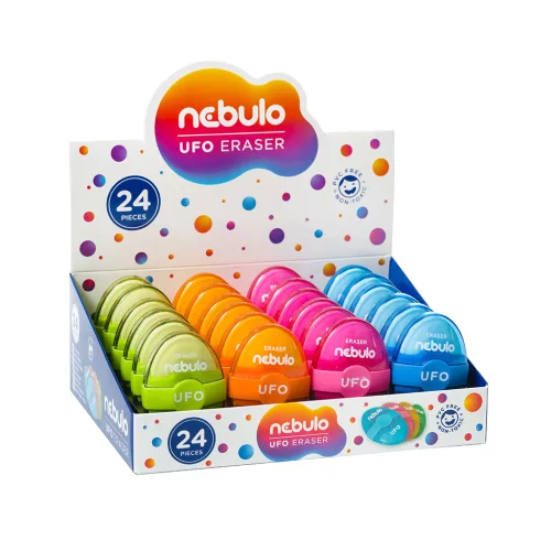 Radír, UFO 4 színben, Nebulo