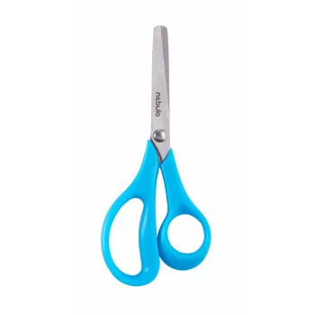   Olló 14 cm kerekített heggyel, ergonomikus, iskolai, NEBULO