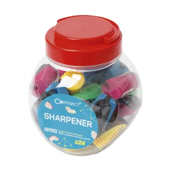   Hegyező tartályos műanyag CONNECT egylyukú, különféle színek