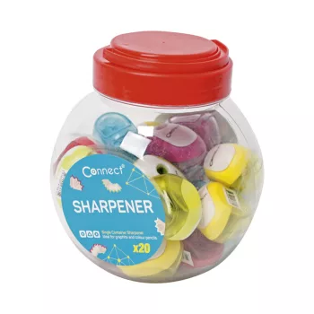   Hegyező tartályos műanyag CONNECT egylyukú, különféle színek