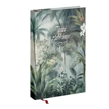   Tanári határidőnapló A5, műbőr 150mmx210mm, fehér lapokkal tropical 2025/2026 Realsystem