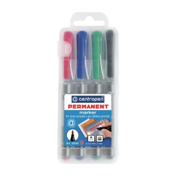 Permanent marker B 1mm CENTROPEN 2836 4-es klt