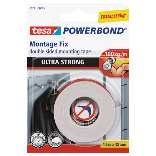 Rögzítőszalag POWERBOND ultra erős 19mmX1,5m TESA