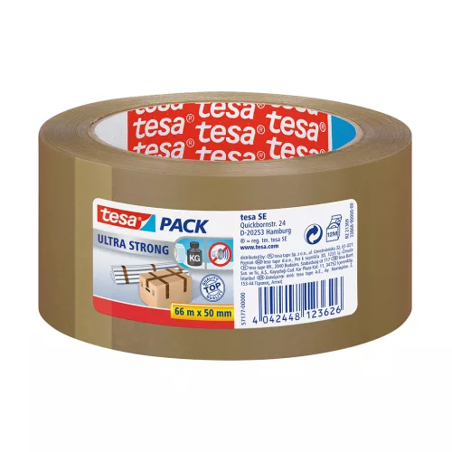 Csomagolószalag, ultra erős, barna 50mmX66m TESA