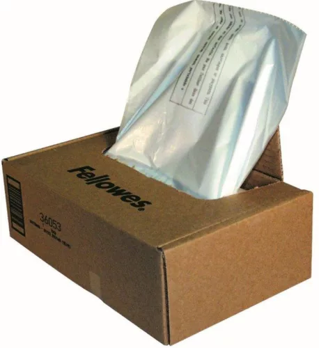 Hulladékgyűjtő zsák iratmegsemmisítőhöz, 30-35 literes kapacitásig, FELLOWES