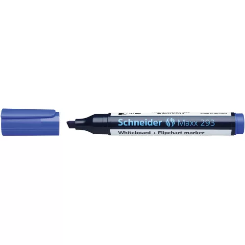 Tábla- és flipchart marker 2-5 mm vágott végű SCHNEIDER Maxx 293 kék