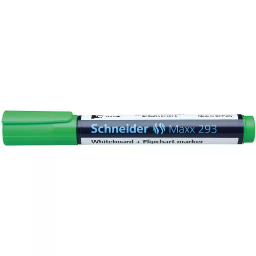 Tábla- és flipchart marker 2-5 mm vágott végű SCHNEIDER Maxx 293 zöld