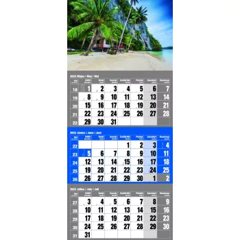   Falinaptár speditőr 3 tömbös  300mmx680mm Sziget fejlappal Realsystem 2026.