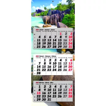   Falinaptár speditőr 3 tömbös  300mmx680mm színes hátlappal Szigetek Realsystem 2024.