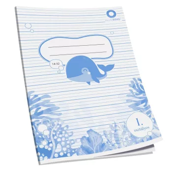 Füzet BÁLNÁS A5 vonalas 14-32 1.osztályos BLUERING