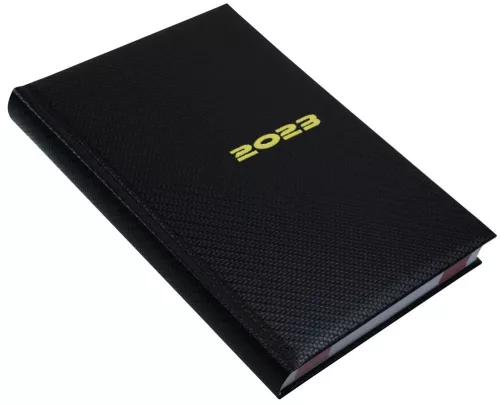 Határidőnapló Carbon A/5 napi bordó Realsystem 2022.