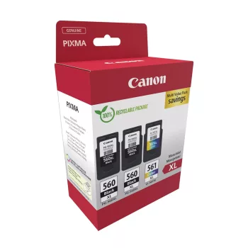   Canon PG-560XLx2 (2x14,3 ml) + CL-561XL (1x12,2 ml) + 50 lap GP501 10x15 fényes fotópapír Multipack