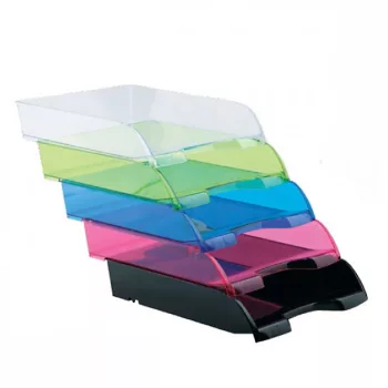   IRATTÁLCA MŰANYAG 550 ÁTTETSZŐ PIROS EXTRA SZÉLES 345X270X67MM