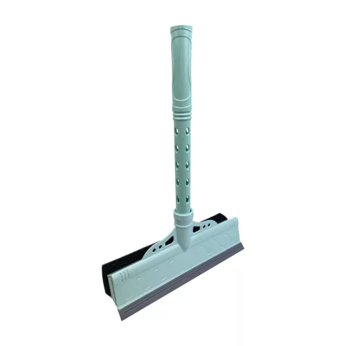 Ablaklehúzó műanyag,gumibetétes, szivaccsal, 22 cm széles, zöld