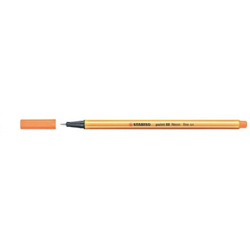 Rostirón, tűfilc 0,4mm, STABILO Point 88 neon narancs