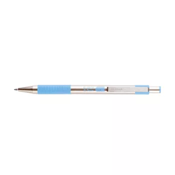  Golyóstoll 0,7mm, pasztell világoskék test, Zebra F-301, írásszín kék