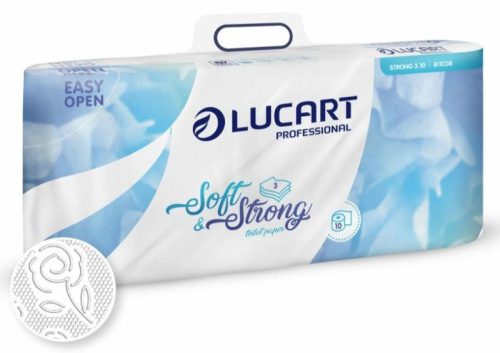 Toalettpapír 3 rétegű 120 lap/tekercs cellulóz 10 tekercs/csomag 3.10 Strong Lucart_811C08