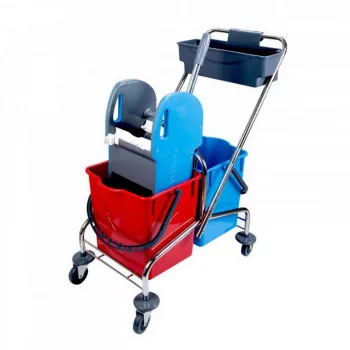 Takarítókocsi króm vázas 2x18 liter CK757-T