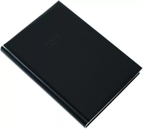 Határidőnapló Standard A/5 napi, fehérlapokkal (fekete) Realsystem 2026.