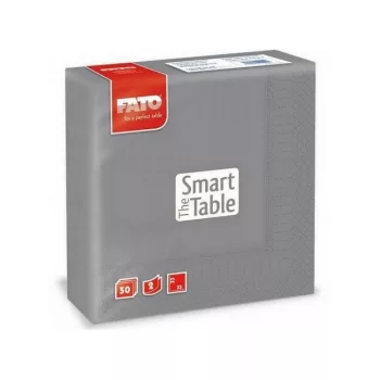   Szalvéta 2 rétegű 33x33 cm 50 lap/cs Fato Smart Table szürke