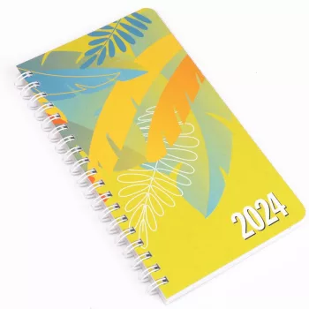   Zsebnaptár spirálozott SP2 heti álló fehér lapokkal magnólia Realsystem 2023.