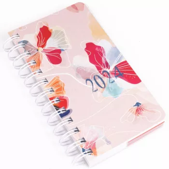   Zsebnaptár spirálozott SP5 napi álló fehér lapokkal akvarell Realsystem 2023.