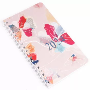   Zsebnaptár spirálozott SP2 heti álló fehér lapokkal akvarell Realsystem 2023.