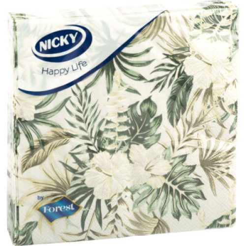 Szalvéta 3 rétegű 33 x 33 cm 20 lap/csomag Flower Power Nicky