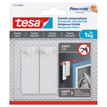   Akasztószög öntapadós, érzékeny felületekhez 1 kg teherbírású 2 darab/bliszter Tesa Powerstrips