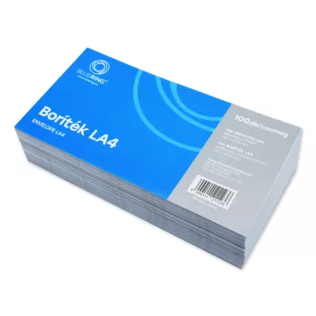   Boríték LA4, szilikonos 110×220mm, Bluering®, fehér 100db/csom