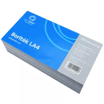   Boríték LA4, öntapadó bélésnyomott Bluering®, fehér 100db/csom