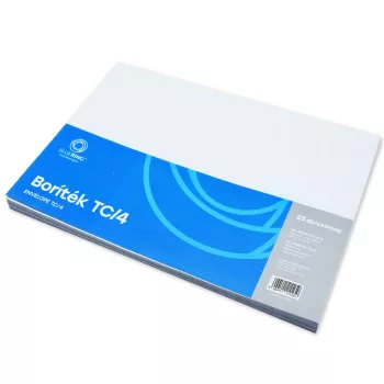   Boríték TC/4 szilikonos bélésnyomott 229x324mm, Bluering® fehér 25db/csom